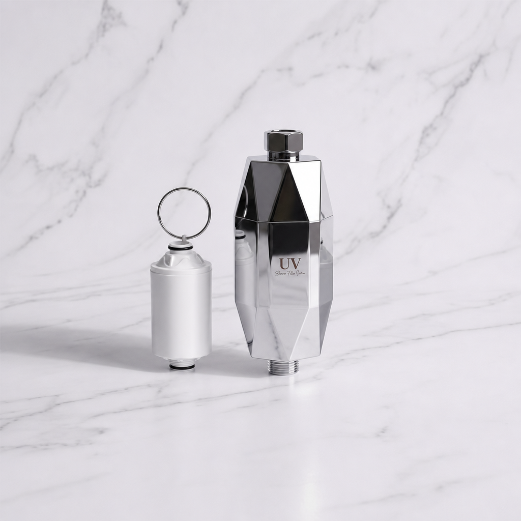 Multi-Stage Luxury Shower Filter — Removes Chlorine, Heavy Metals & Dirt UV Water Systems