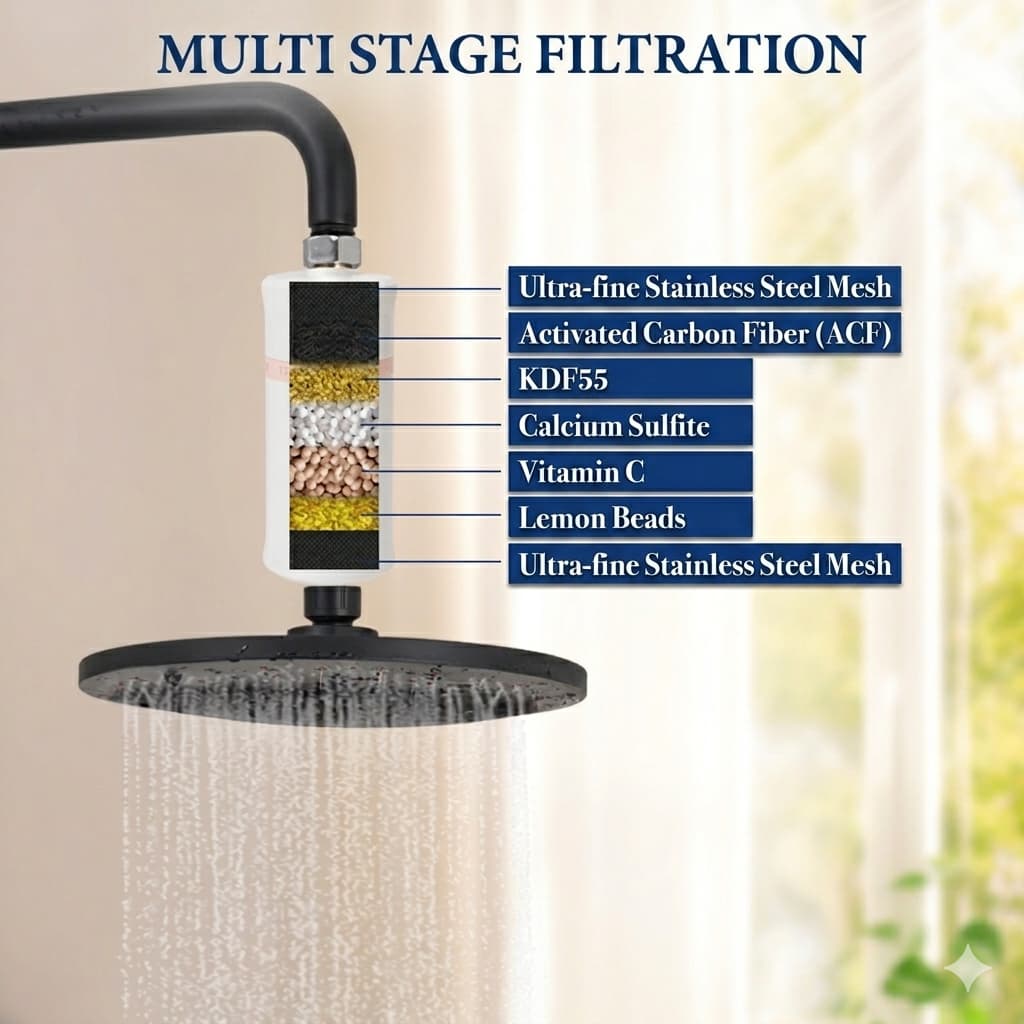 Multi Stage Luxury Shower Filter Shower Filter Oman